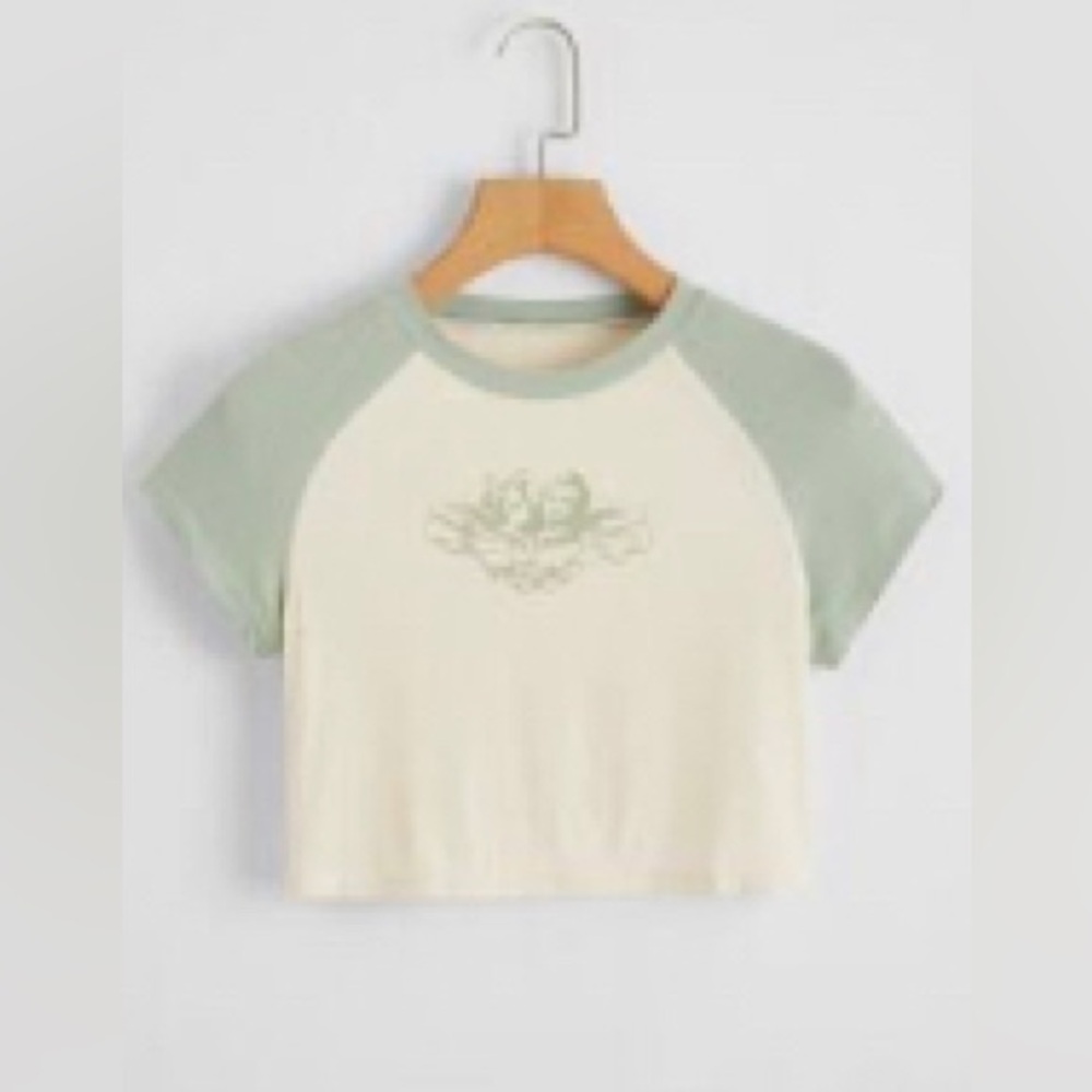 EUC cropped short sleeve t shirt